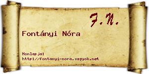 Fontányi Nóra névjegykártya