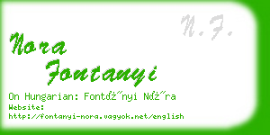 nora fontanyi business card
